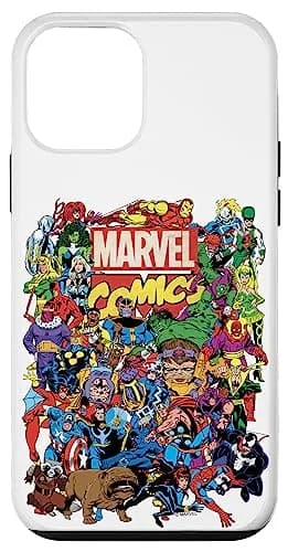 Marvel iPhone 12 Mini Marvel Comics Group Shot Case | Heavy Duty Protection with Shock-Absorbent TPU & Scratch-Resistant Polycarbonate thumbnail 1