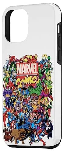 Marvel iPhone 12 Mini Marvel Comics Group Shot Case | Heavy Duty Protection with Shock-Absorbent TPU & Scratch-Resistant Polycarbonate thumbnail 2