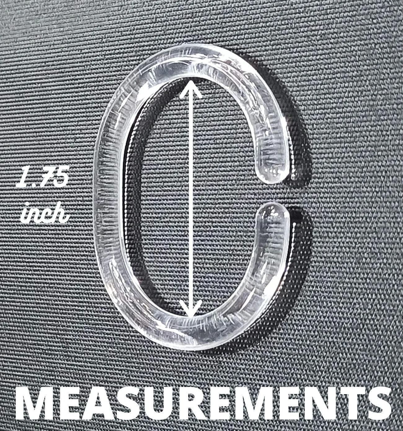 FAPBADRI Transparent Plastic Shower Curtain Rings 36 Pieces | Rust-Free C-Design for Easy Installation - view 2