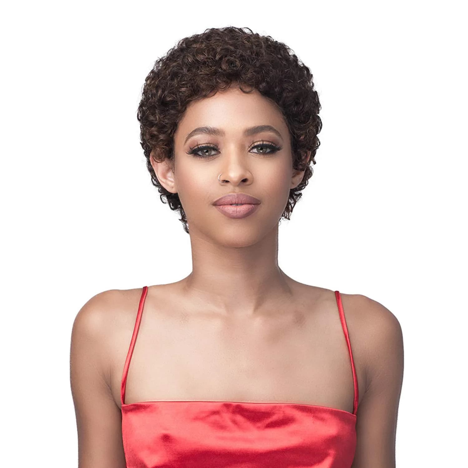 BOBBI BOSS Human Hair Wig MH1271 Lea (51) | 100% Human Hair, Salt&Pepper Off Black, Easy Maintenance, Tangle & Shed Free