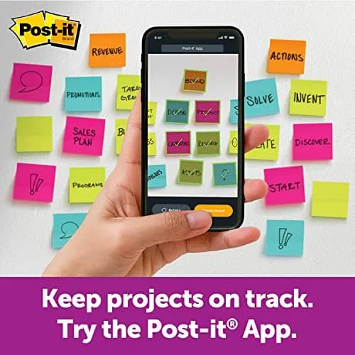 Post-it Super Sticky Big Notes, 11 x 11 Inch, Pack of 6 Pads | Bright Yellow, 30 Sheets/Pad thumbnail 6