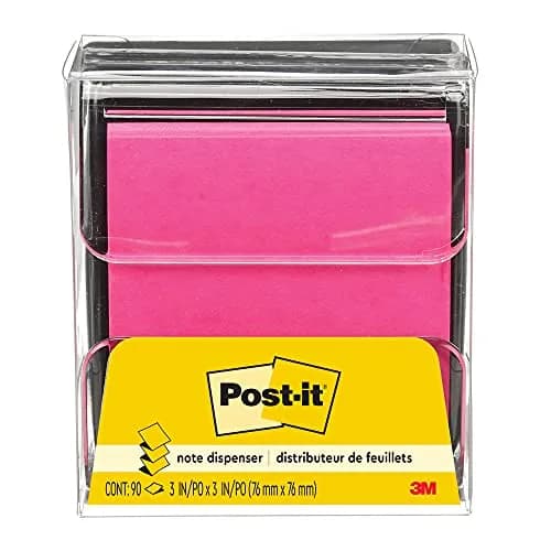 Post-it Pop-up Notes Dispenser, Black Base Clear Top, 3x3 in, Pack of 6 | Dispenses Notes One at a Time thumbnail 1