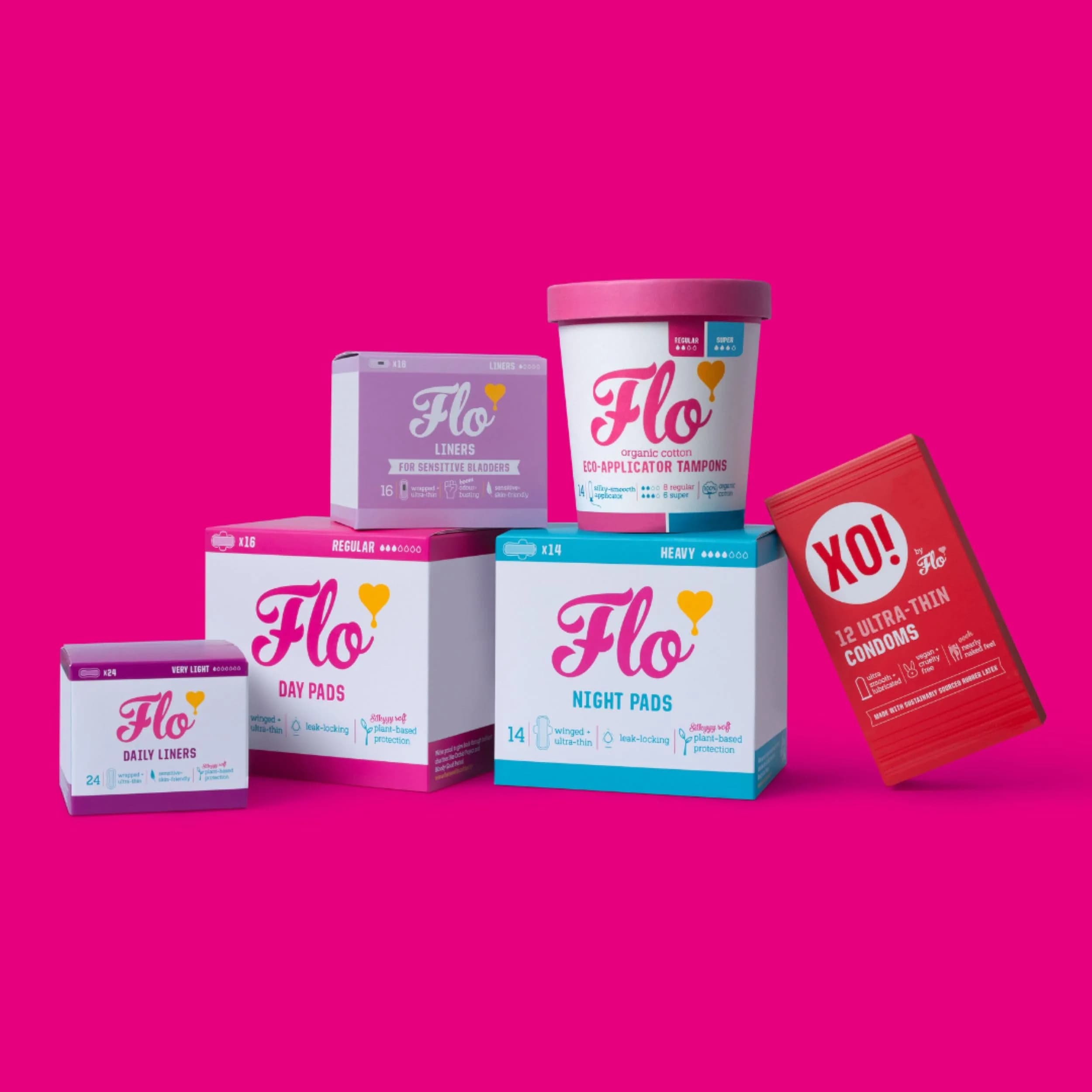 FLO Night Menstrual Pads 80 Count (Pack of 1) | Organic Bamboo Period Pads for Women with Wings - view 8