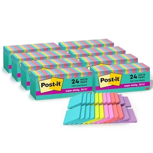 Post-it Super Sticky Notes, 192 Pads | 3 x 3 in, Supernova Neons Collection thumbnail 1