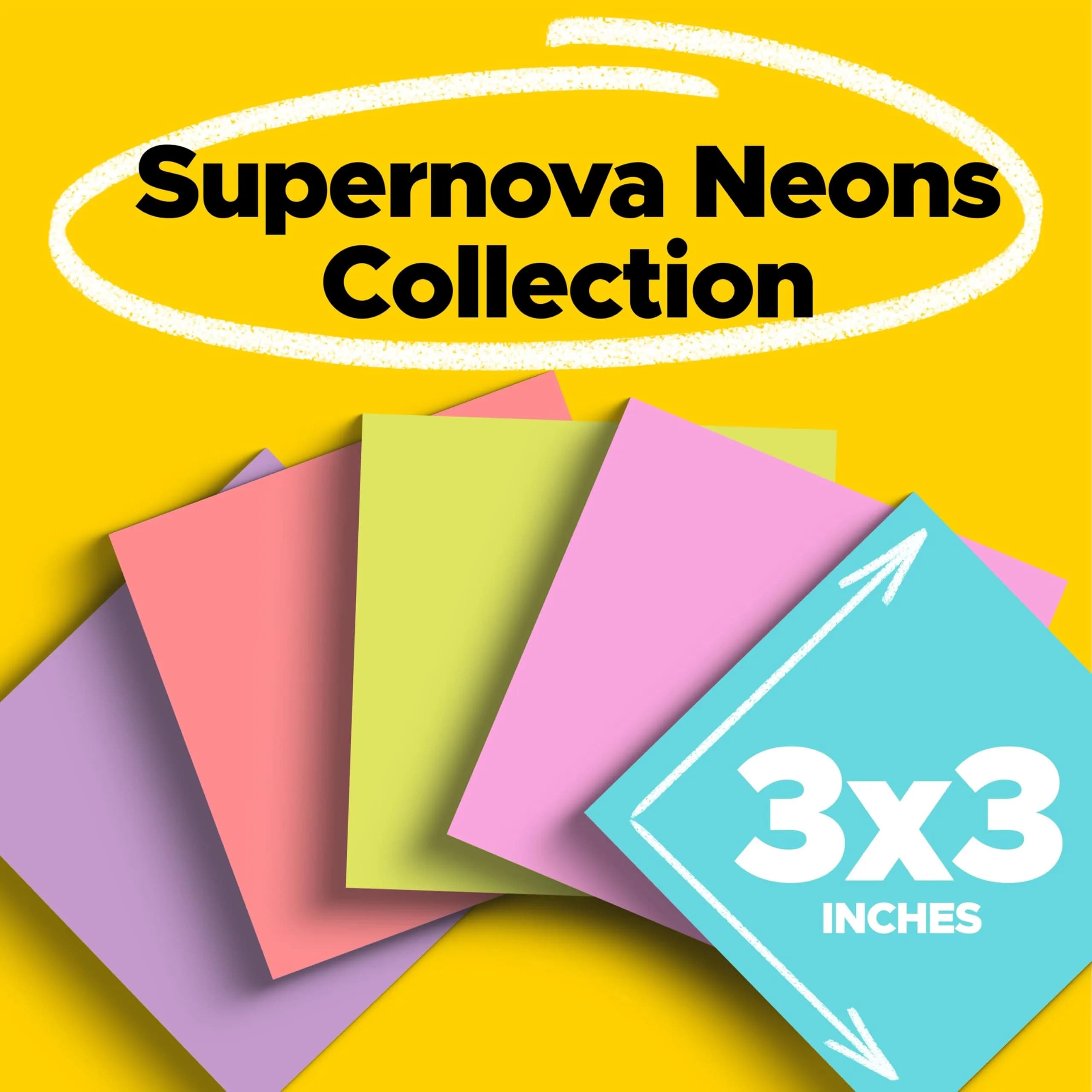 Post-it Super Sticky Notes, 192 Pads | 3 x 3 in, Supernova Neons Collection - view 2