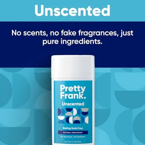 PRETTY FRANK Aluminum-Free & Baking Soda-Free Deodorant Stick, Unscented | Sensitive Skin Friendly, Organic Ingredients, No Fragrance (70-120 chars) thumbnail 3