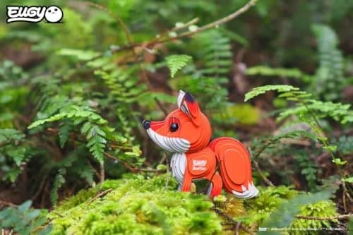 EUGY Red Fox 3D Puzzle 43 Piece | Eco-Friendly Kids' Paper Craft Kit for Ages 6+ thumbnail 6