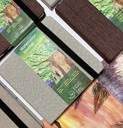 tumuarta Watercolor Journal Sketchbook 3.5x5.5 inches | 300 GSM Cotton Paper, Acid Free, Cold Press, 24 Sheets thumbnail 7