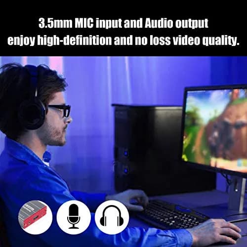 Mirabox USB3.0 4K HDMI Video Capture Card HSV3202, 1080p@60fps, 105g (3.7oz) | Zero Latency HDMI Passthrough for OBS Twitch Streaming thumbnail 6