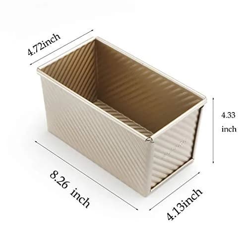 Monfish Pullman Loaf Pan w Lid 1lb 8.5x4.75x4.5 | Even Heat Conductivity, Nonstick, Oven Safe thumbnail 5