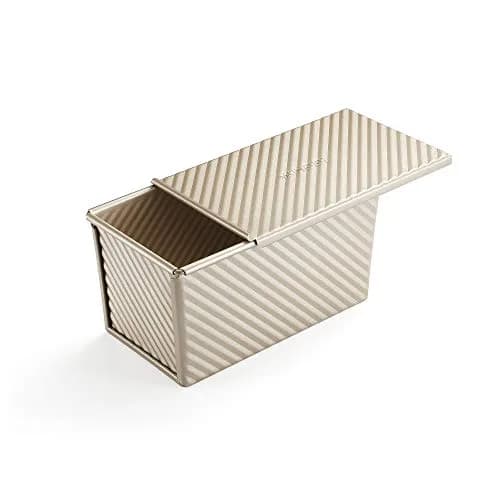 Monfish Pullman Loaf Pan w Lid 1lb 8.5x4.75x4.5 | Even Heat Conductivity, Nonstick, Oven Safe thumbnail 2