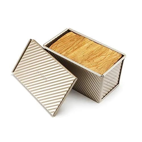 Monfish Pullman Loaf Pan w Lid 1lb 8.5x4.75x4.5 | Even Heat Conductivity, Nonstick, Oven Safe thumbnail 3