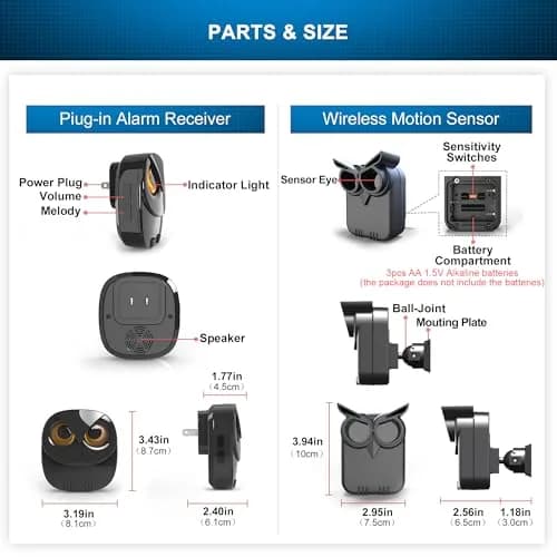 HTZSAFE Wireless Driveway Alarm Long Range Motion Sensor System with 1 Receiver & 2 Sensors | 1/2 Mile Transmission thumbnail 6