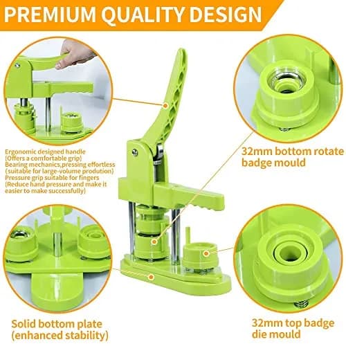 MK.Bear Button Maker Machine 32mm | DIY Gift & Custom Badge Creation (70-120 chars) thumbnail 4