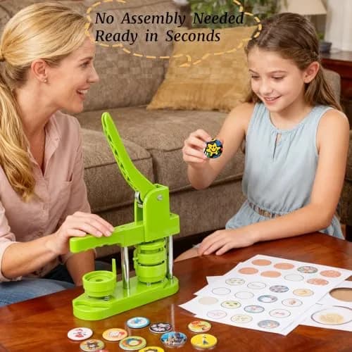 MK.Bear Button Maker Machine 32mm | DIY Gift & Custom Badge Creation (70-120 chars) thumbnail 8