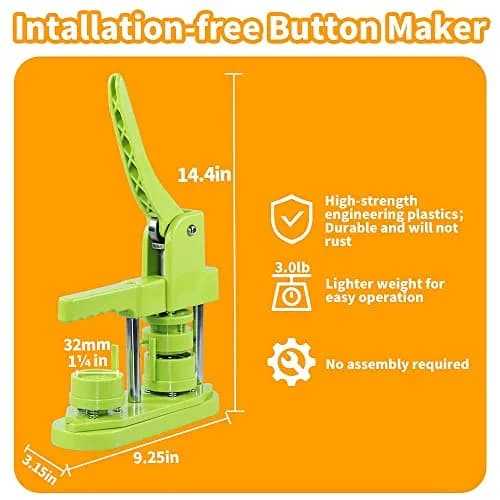 MK.Bear Button Maker Machine 32mm | DIY Gift & Custom Badge Creation (70-120 chars) thumbnail 3
