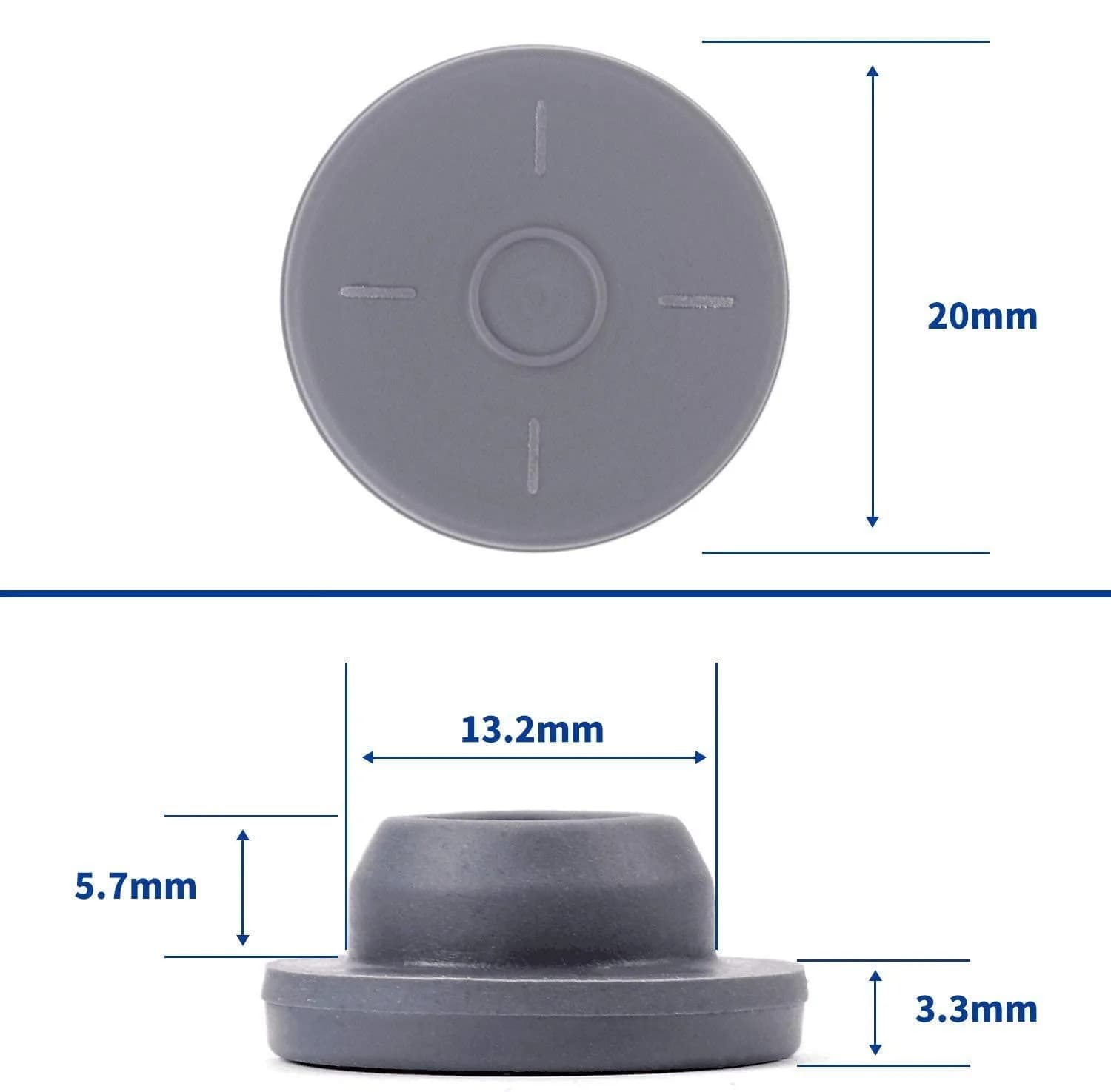 APUXON 20mm Butyl Rubber Stoppers, 100 Count | Lab Supply for Liquid Culture Jars - view 2