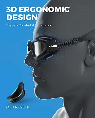 OMID Polarized Swim Goggles for Adults | 180° Wide View Anti-Fog thumbnail 5