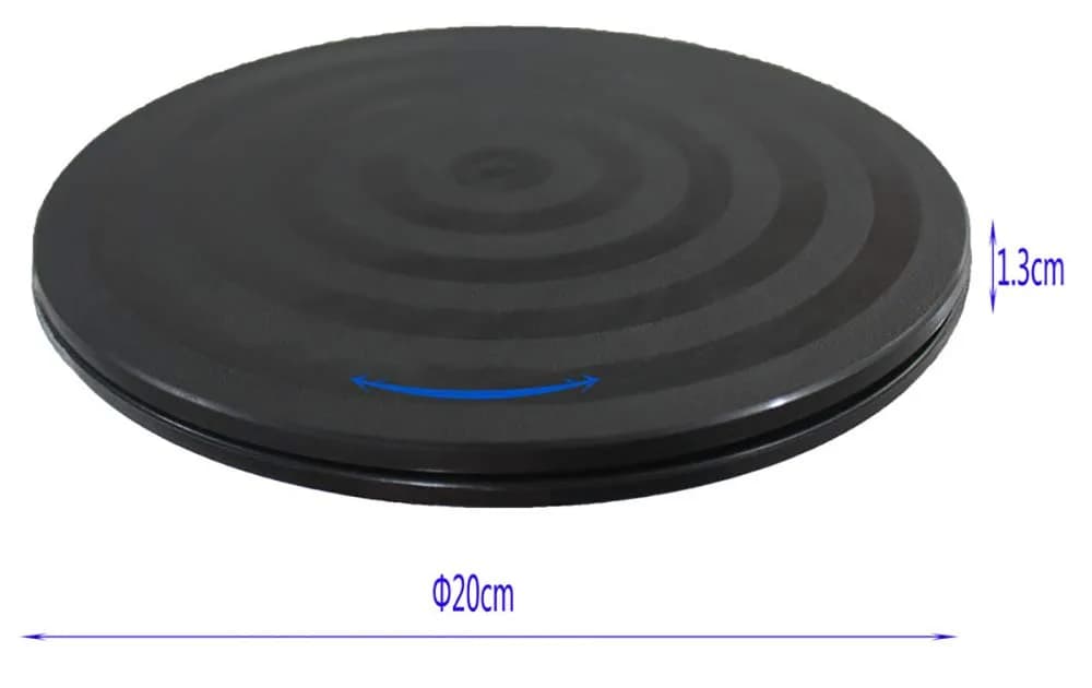 kydely Black 8" Mini Bonsai Turntable | Smooth 360-Degree Rotation for Pruning & Display - view 3