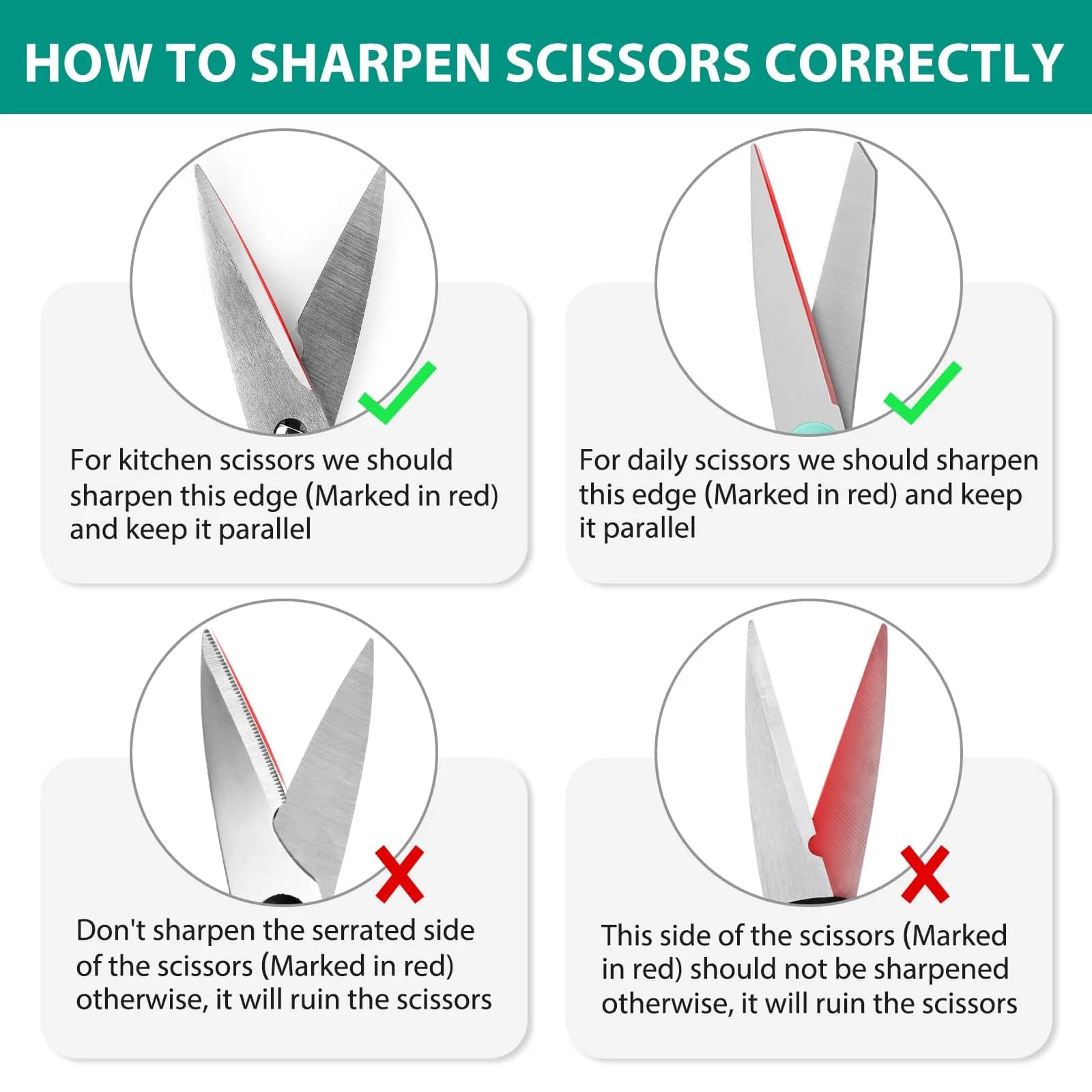 Longzon 4-Stage Knife Sharpener with Cut-Resistant Glove | Restores Dull Blades - view 6