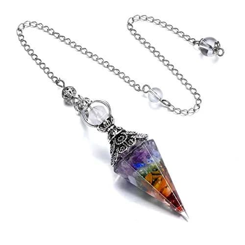 Jovivi 7 Chakra Crystal Pendulum | Dowsing & Divination Tool for Energy Balance thumbnail 1