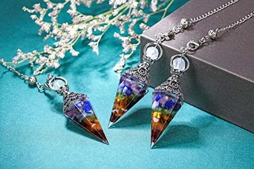 Jovivi 7 Chakra Crystal Pendulum | Dowsing & Divination Tool for Energy Balance thumbnail 2