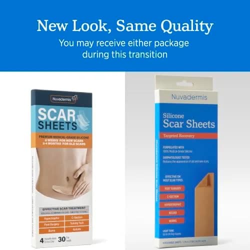 NUVADERMIS Silicone Scar Sheets for Surgical & Old Scars | Hydrating, Comfortable & Dermatologist Tested thumbnail 9