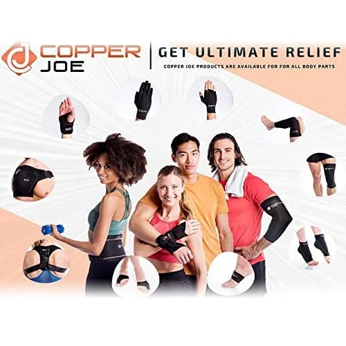 Copper Joe Full Leg Compression Sleeve 2X-Large (Black) | Copper-Infused Support for Pain Relief thumbnail 5
