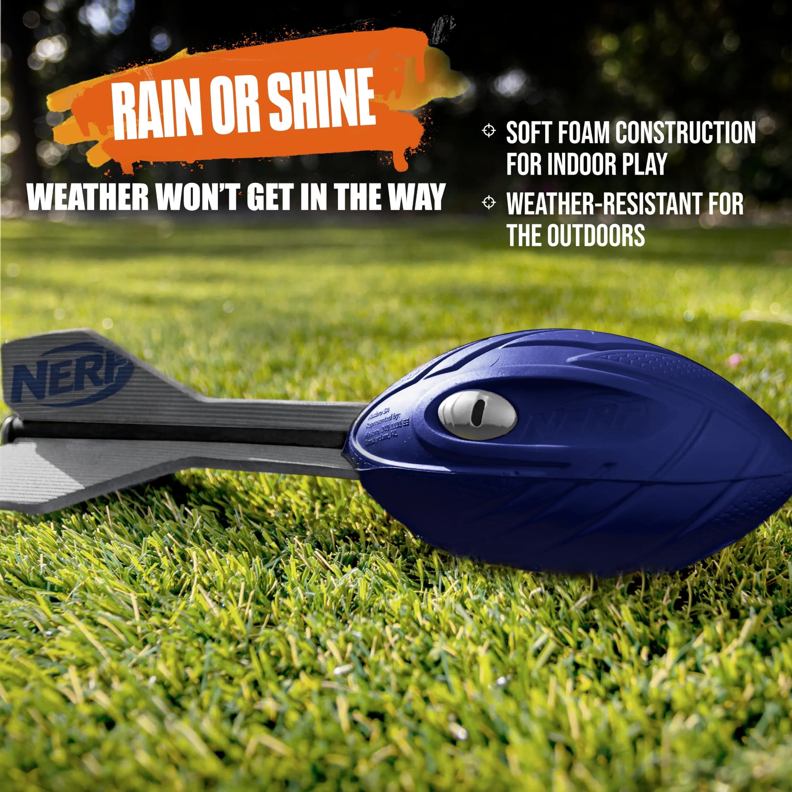 Nerf Vortex Aero Howler Foam Ball – Blue – 8 cm (3.19") | Whistling Flight & Long-Distance Passes - view 5