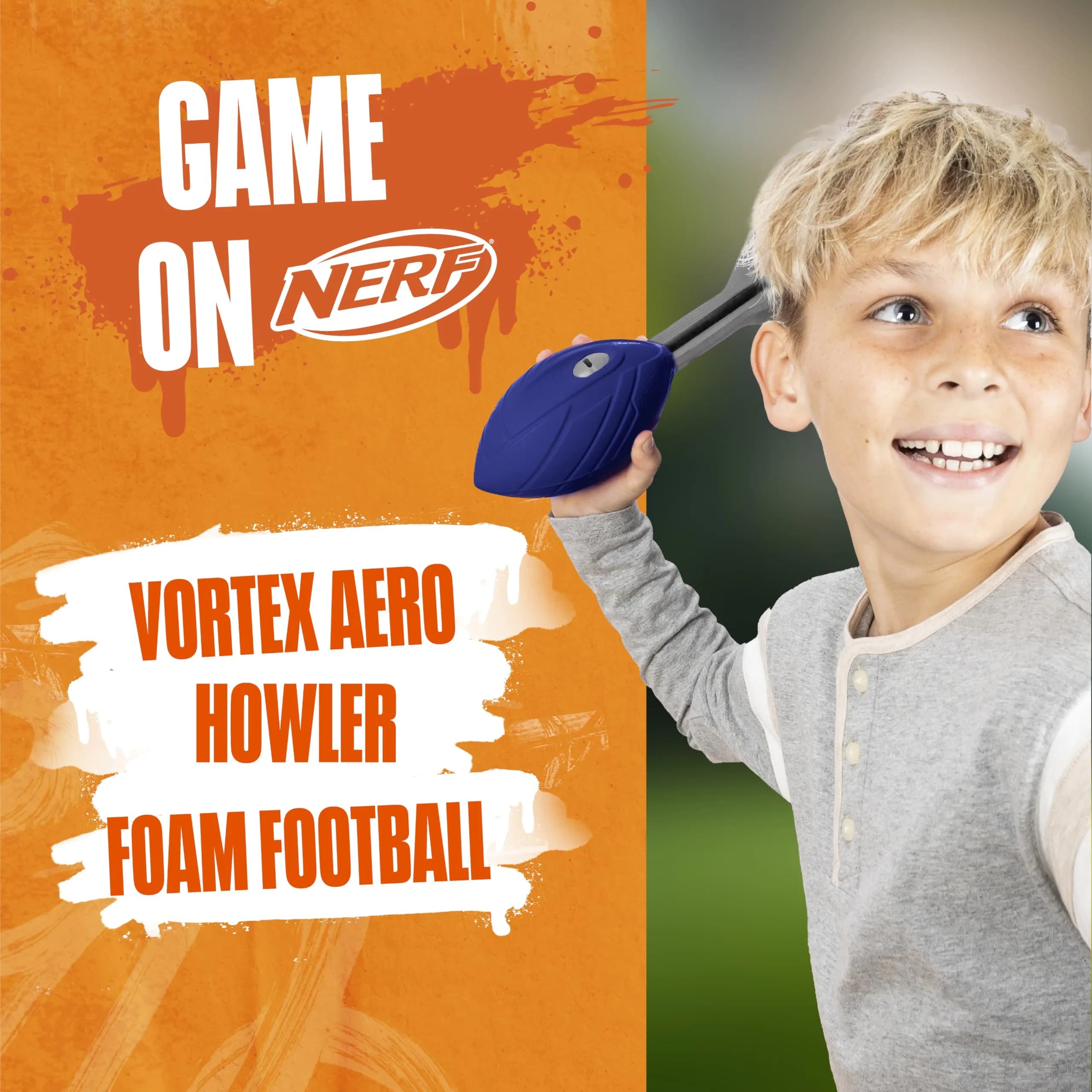 Nerf Vortex Aero Howler Foam Ball – Blue – 8 cm (3.19") | Whistling Flight & Long-Distance Passes - view 2