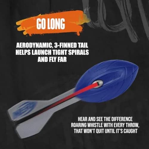 Nerf Vortex Aero Howler Foam Ball – Blue – 8 cm (3.19") | Whistling Flight & Long-Distance Passes thumbnail 3