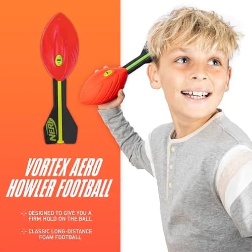 Nerf Vortex Aero Howler Foam Ball 31cm (12.25 in) | Whistles Loud for Long-Distance Throws thumbnail 2