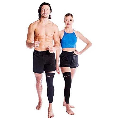Copper Joe Full Leg Compression Sleeve X-Large Black | FDA Approved Orthopedic Brace for Pain Relief thumbnail 3