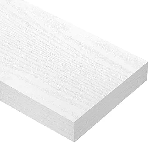 QEEIG White Floating Wall Shelves Set of 2 | 40.4 cm (15.7") x 17 cm (6.7") | Farmhouse Home Decor thumbnail 7