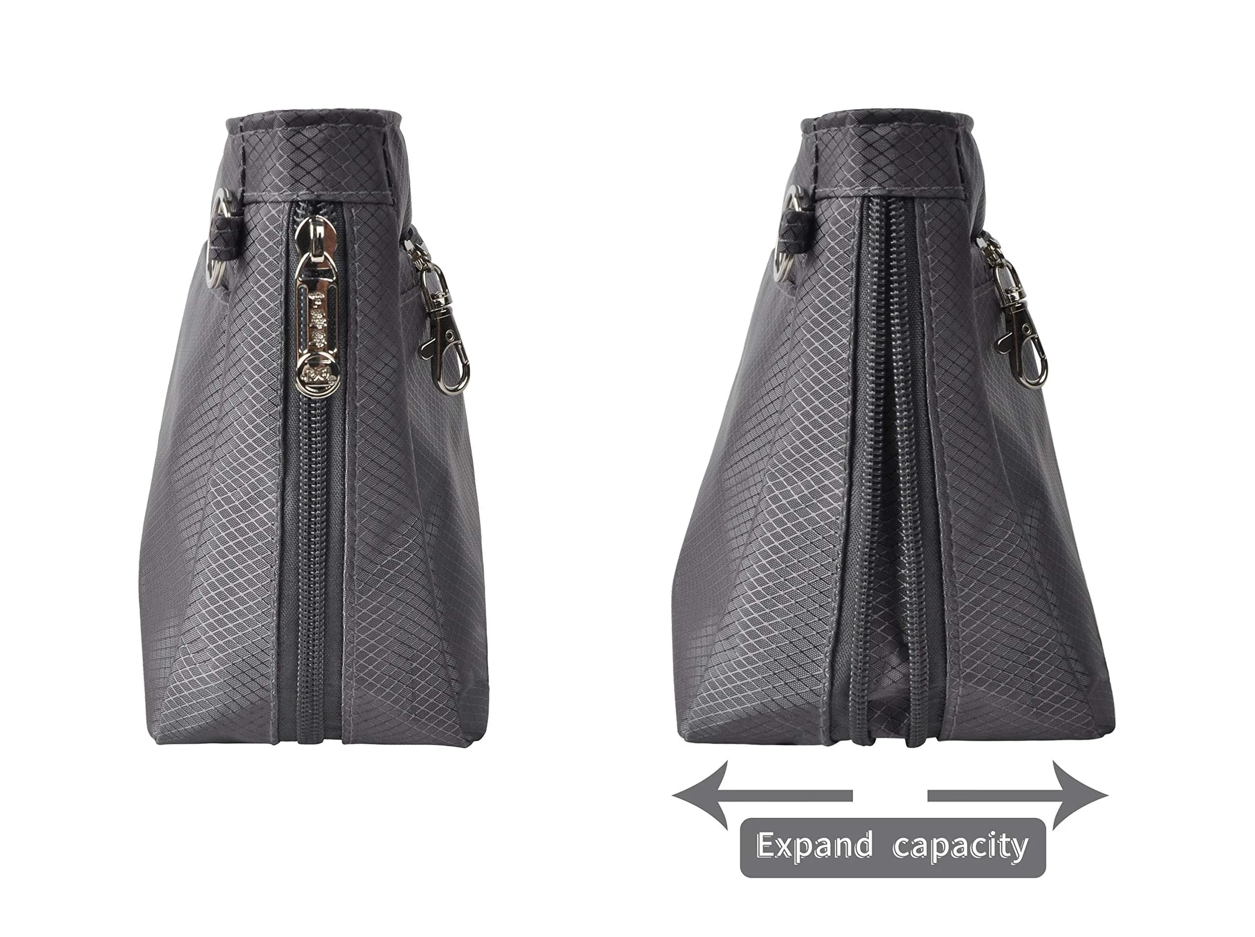 Vercord Expandable X-Large Handbag Purse Organizer Insert Liner Shaper - Dark Grey - view 4