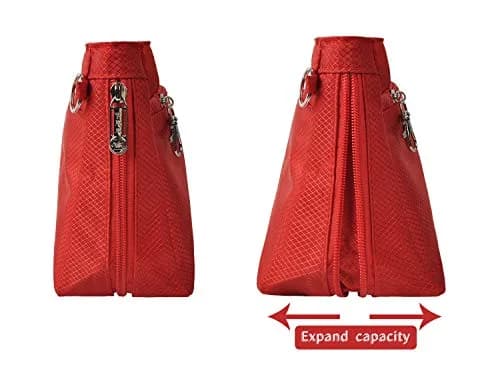 Vercord Expandable Red Nylon Handbag Purse Organizer Insert Liner Shaper Bag in Bag - Large thumbnail 4