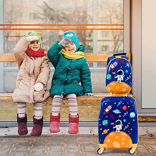 HONEY JOY Kids Luggage Set 12" & 18" | Lightweight Durable ABS Suitcase for Boys Girls thumbnail 5