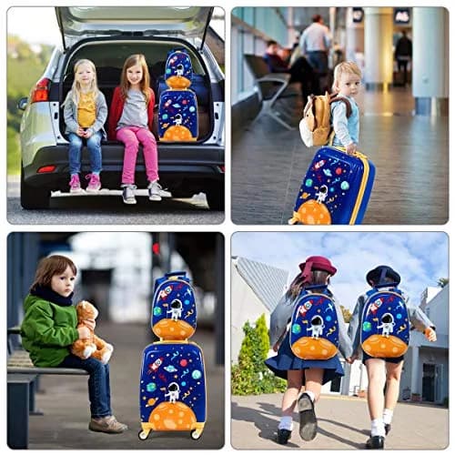 HONEY JOY Kids Luggage Set 12" & 18" | Lightweight Durable ABS Suitcase for Boys Girls thumbnail 6