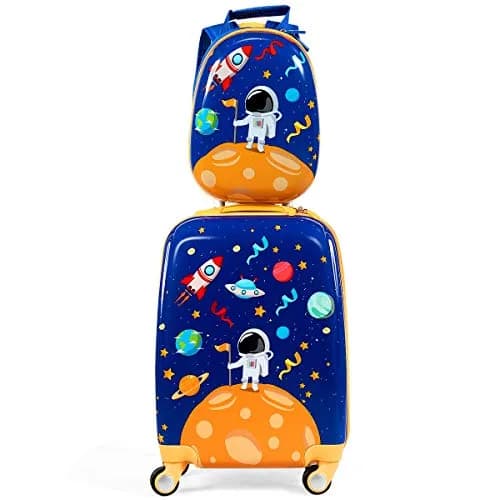 HONEY JOY Kids Luggage Set 12" & 18" | Lightweight Durable ABS Suitcase for Boys Girls thumbnail 9