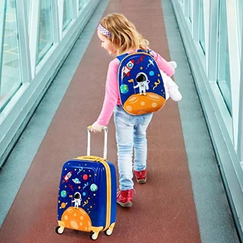 HONEY JOY Kids Luggage Set 12" & 18" | Lightweight Durable ABS Suitcase for Boys Girls thumbnail 3