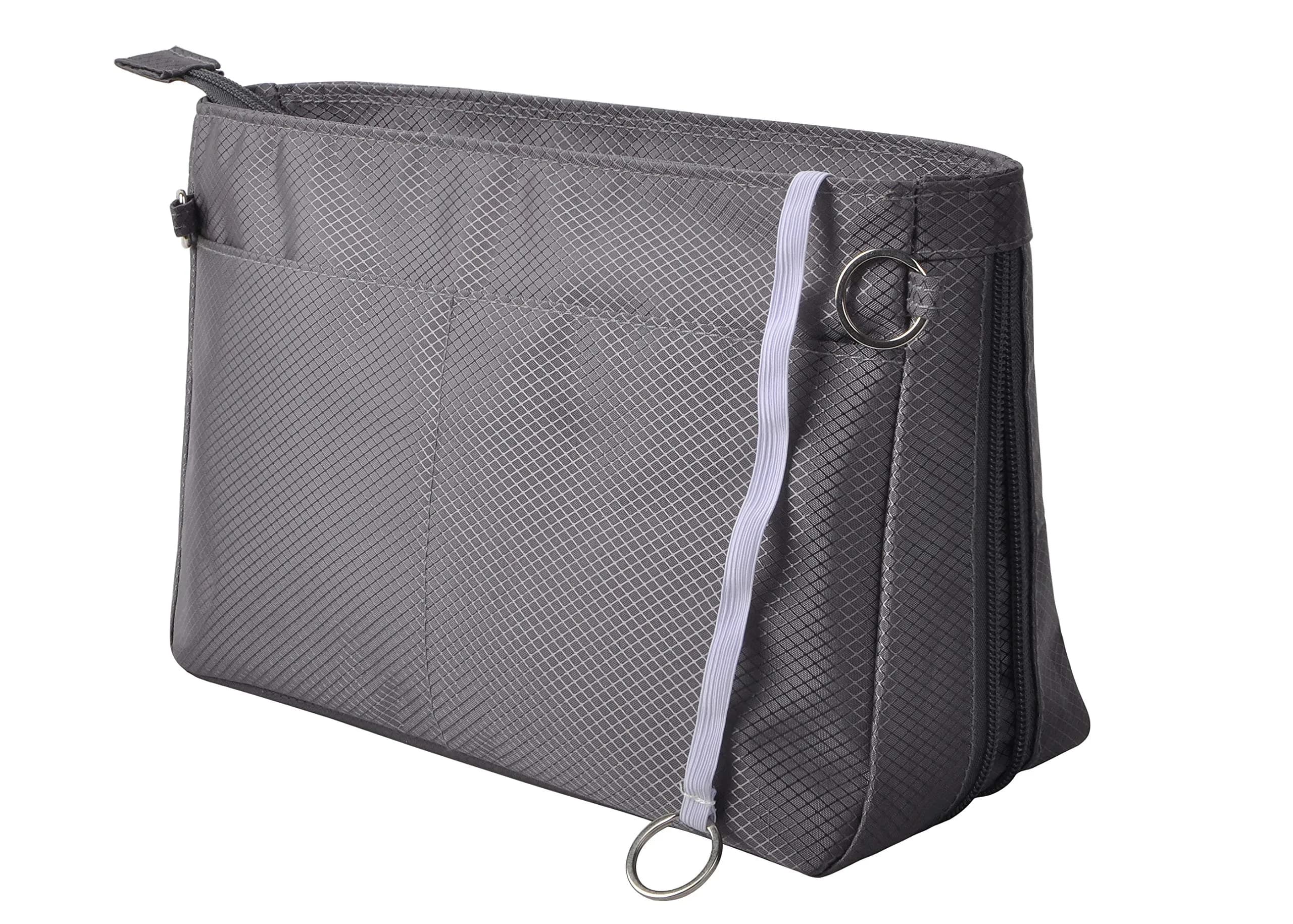 Vercord Expandable Dark Grey Large Handbag Purse Organizer Insert Liner Shaper Bag in Bag - main product image