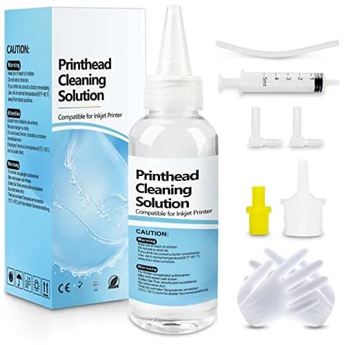 Wawocs Printhead Cleaning Kit 100ml (3.38 Fl Oz) | Professional Inkjet Printer Head Cleaner for Epson, HP, Canon thumbnail 1