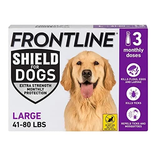 Frontline Shield Flea & Tick Treatment for Large Dogs 41-80 lbs. | Waterproof Monthly Protection thumbnail 1
