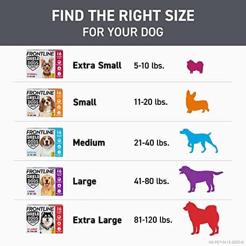 Frontline Shield Flea & Tick Treatment for X-Large Dogs 81-120 lbs | Waterproof, 30-Day Protection thumbnail 8