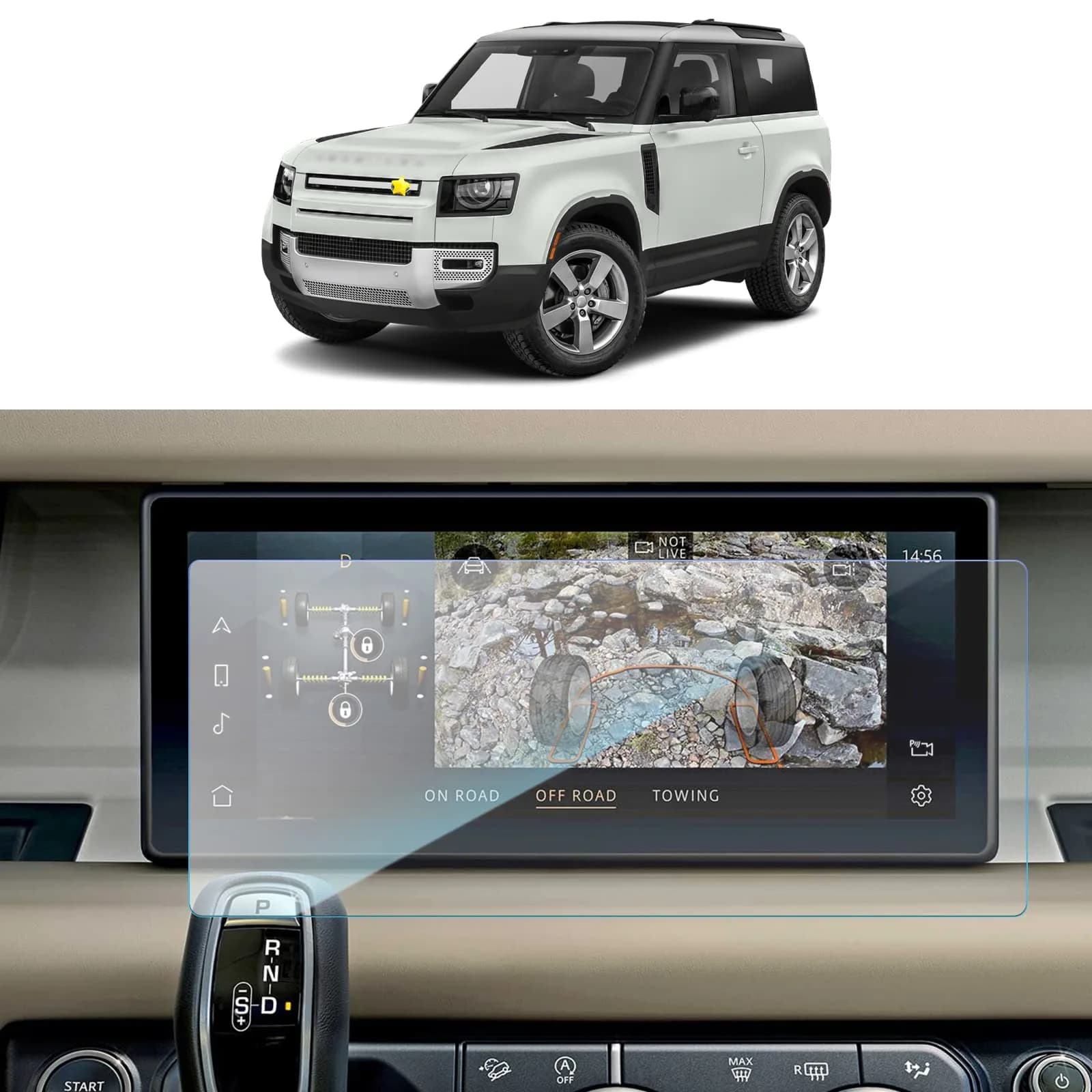 SKTU 15-Inch GMC Terrain Screen Protector for 2025+ | Ultra HD, Anti Glare & Scratch, 9H — 2020-2022 Defender 10In