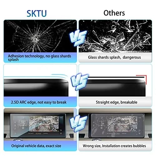 SKTU 10 Inch Tempered Glass Screen Protector for Land Rover Defender 90/110 (2020-2022) | Anti-Glare HD Clear thumbnail 6