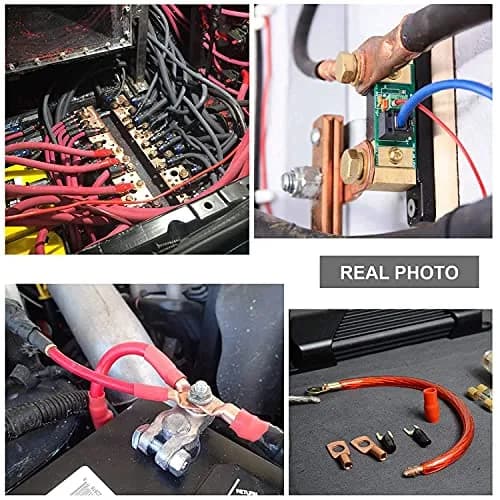 TKDMR 10 PCS 1 AWG - 5/16 Copper Battery Cable Lugs Ring Terminals | Corrosion-Resistant Copper, UL & CSA Certified, Heavy Duty (70-120c) thumbnail 6