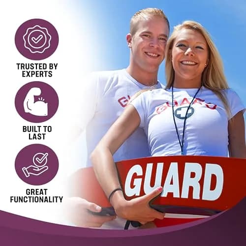 Kemp USA 50-inch Lifeguard Rescue Tube with Guard Logo | Professional Flotation for Aquatic Safety thumbnail 4