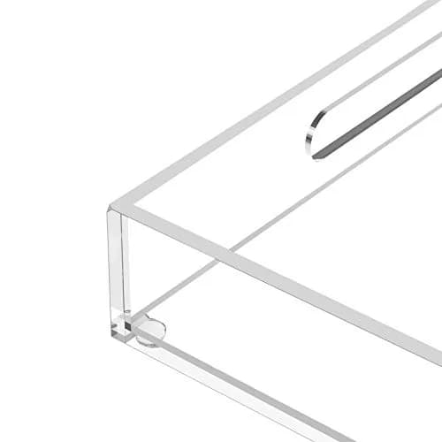 KOTEMON Acrylic Serving Tray with Handles 16x12x2.4Inch | Clear Acrylic Organizer for Ottoman & Coffee Table thumbnail 9