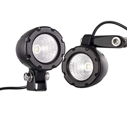 Lightronic 1.7" Round Motorcycle LED Fog Light Pods, 6000K Cool-White, Waterproof, 12V/24V, 2-Pack | Long Range Flood Beam thumbnail 4